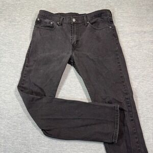 Levis 511 Jeans Mens 34x30 Black Straight Stretch Medium Wash Mid Rise Denim